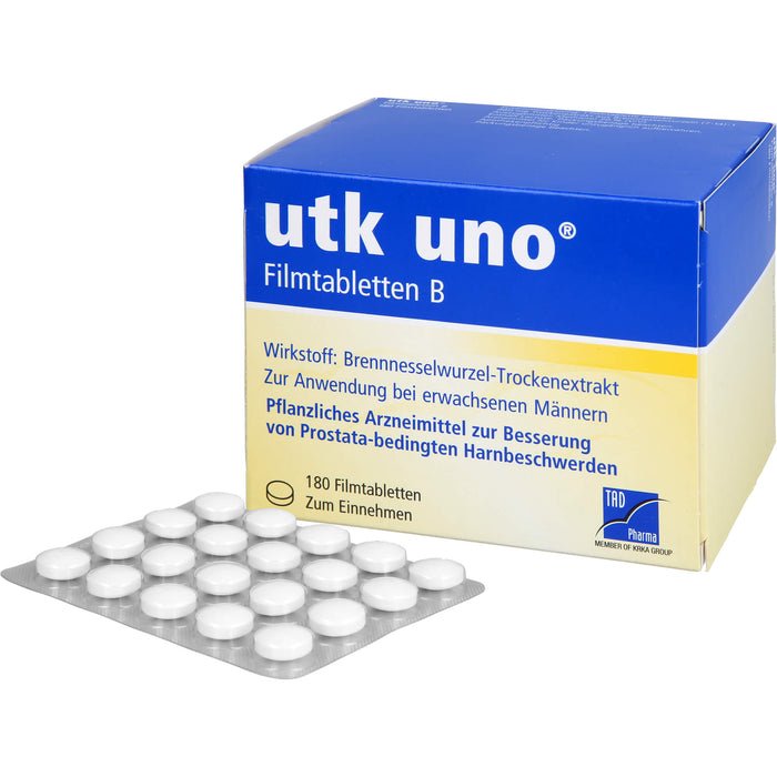 utk uno Filmtabletten zur Besserung von Prostata-bedingten Harnbeschwerden, 180 pc Tablettes