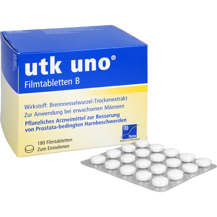 utk uno Filmtabletten zur Besserung von Prostata-bedingten Harnbeschwerden, 180 pcs. Tablets