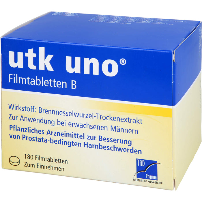 utk uno Filmtabletten zur Besserung von Prostata-bedingten Harnbeschwerden, 180 pcs. Tablets