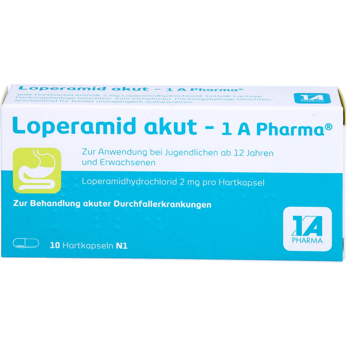 Loperamid akut - 1 A Pharma Hartkapseln, 10 St. Kapseln