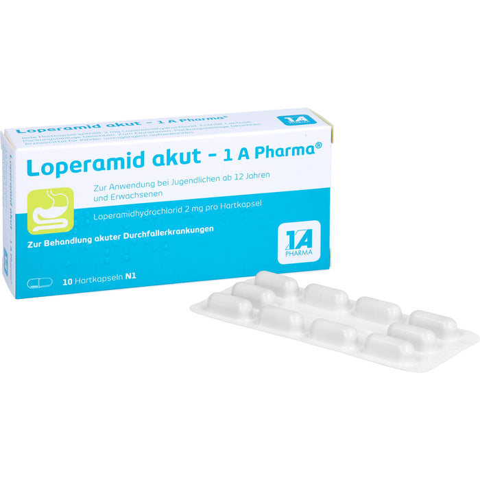 Loperamid akut - 1 A Pharma Hartkapseln, 10 pcs. Capsules