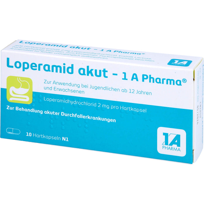 Loperamid akut - 1 A Pharma Hartkapseln, 10 pcs. Capsules