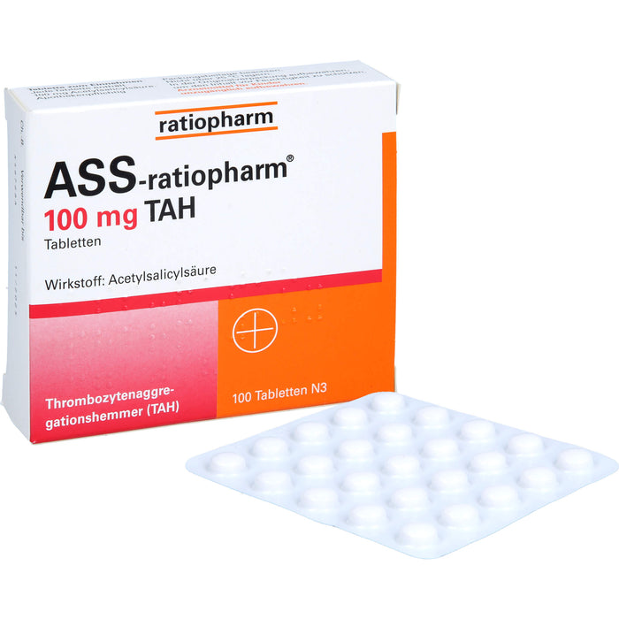 ASS-ratiopharm 100 mg TAH Tabletten, 100 pcs. Tablets