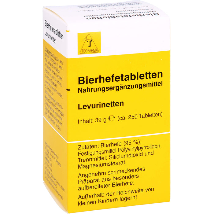 Teofarma Bierhefetabletten Leuvrinetten, 250 pc Tablettes