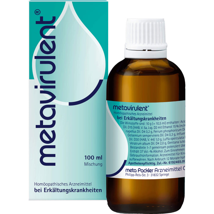 metavirulent Tropfen bei Erkältungskrankheiten, 100 ml Lösung