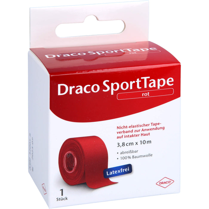 Dracotapeverband 10mx3,8cm rot, 1 St VER