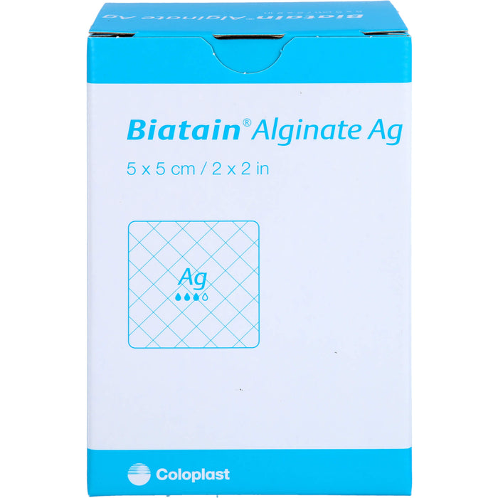 Biatain Alginate Ag Kompressen 5x5cm mit Silber, 30 St VER