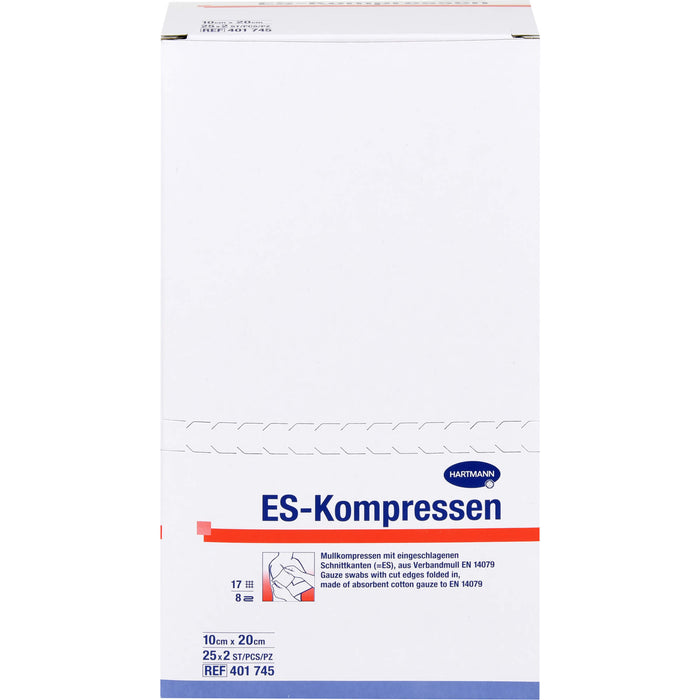 HARTMANN ES-Kompressen steril 10 cm x 20 cm, 50 pcs. Compresses