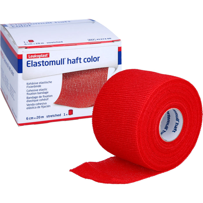 ELASTOMULL HAFT 20MX6cm color rot, 1 St BIN