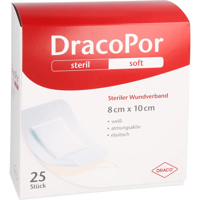 DracoPor soft weiß 8 cm x 10 cm steriler Wundverband, 25 pcs. Wound dressings