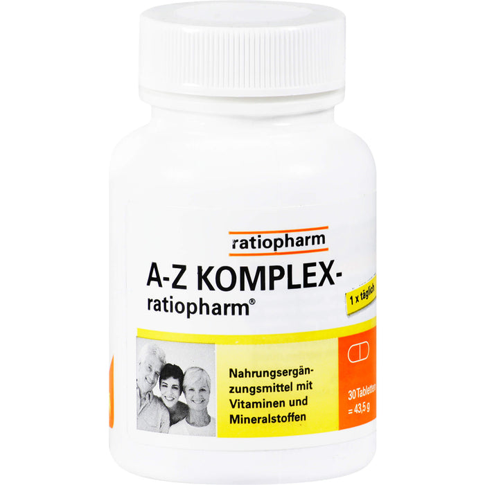 A-Z Komplex-ratiopharm Tabletten, 30 pc Tablettes