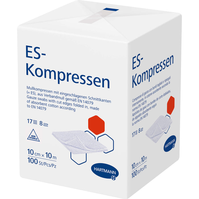 ES-Kompressen 10 x 10 cm unsteril  Mullkompressen, 100 pcs. Compresses