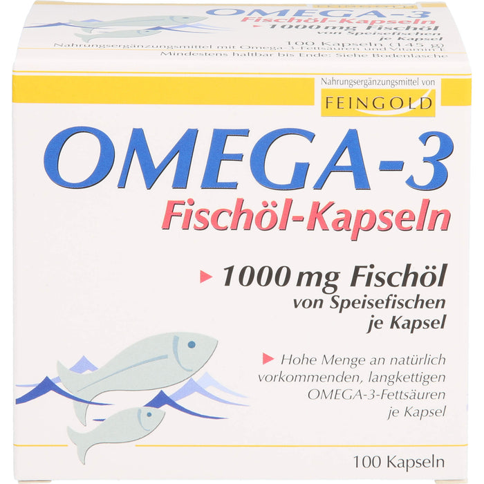 FEINGOLD Omega 3 Fischöl Kapseln, 100 pcs. Capsules