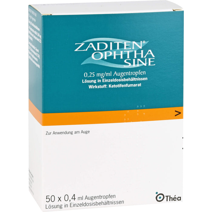 ZADITEN ophtha sine 0,25 mg/ml Augentropfen EDO, 50 pcs. Single-dose pipettes