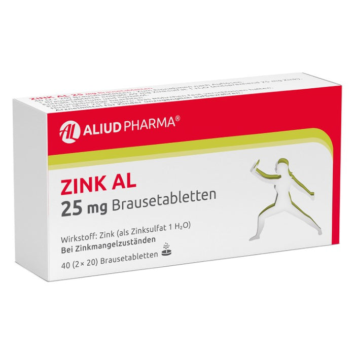 Zink AL 25 mg Brausetabletten, 40 St. Tabletten