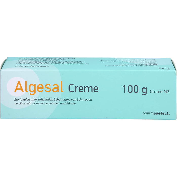 Algesal Creme zur lokalen unterstützenden Behandlung von Schmerzen der Muskulatur sowie der Sehnen und Bänder, 100 g Crème