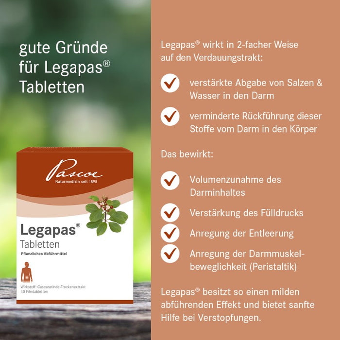 Legapas Tabletten bei Verstopfung, 40 St. Tabletten