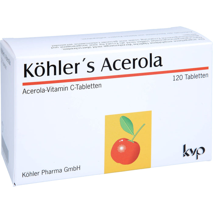 Köhler's Acerola Acerola-Vitamin C-Tabletten, 120 pcs. Tablets