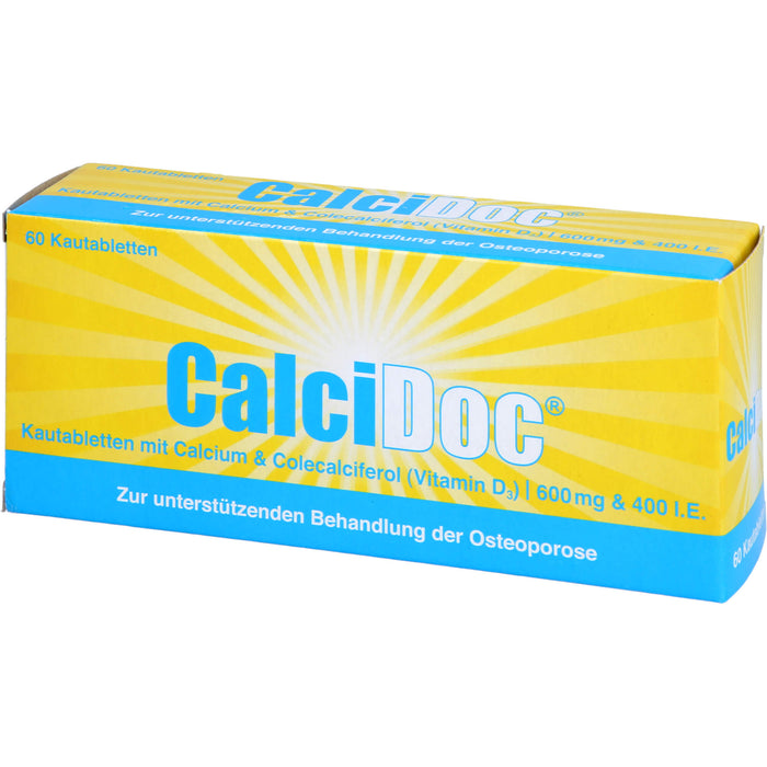 CalciDoc Kautabletten zur unterstützenden Behandlung der Osteoporose, 60 St. Tabletten