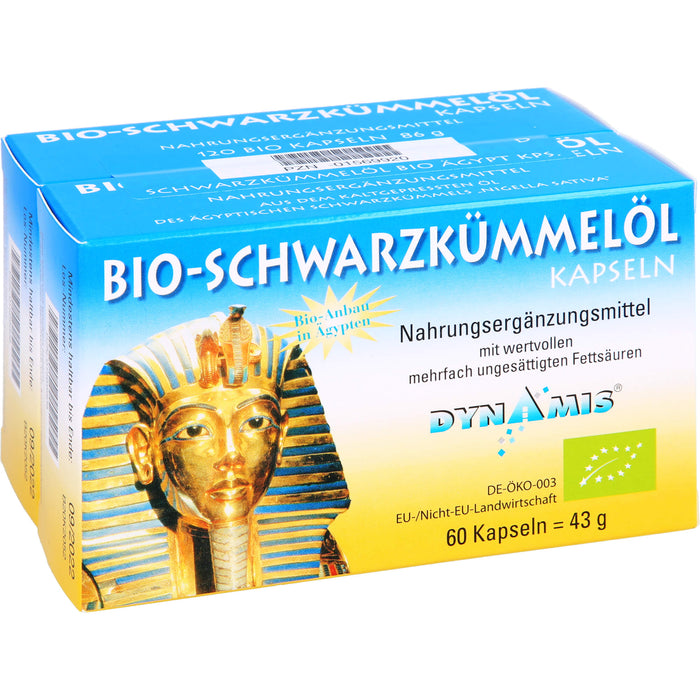 DYNAMIS Bio Schwarzkümmelöl ägyptisch Kapseln, 120 pc Capsules