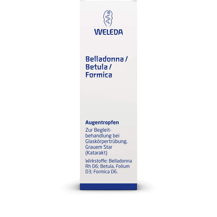 WELEDA Belladonna/Betula/Formica Augentropfen bei Glaskörpertrübung, 10 ml Solution