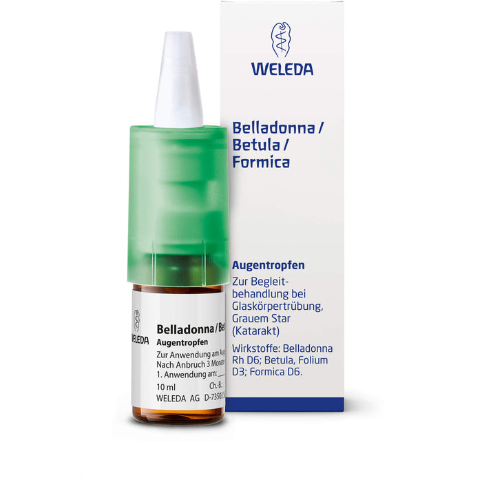 WELEDA Belladonna/Betula/Formica Augentropfen bei Glaskörpertrübung, 10 ml Solution