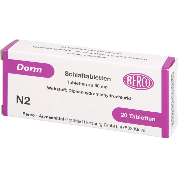 Dorm Schlaftabletten, 20 pcs. Tablets