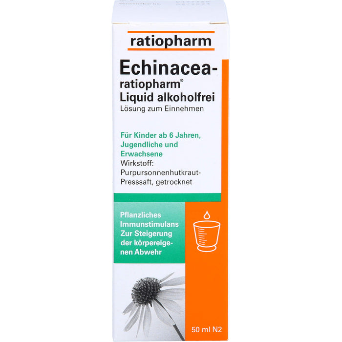 Echinacea-ratiopharm Liquid alkoholfrei, 50 ml Lösung