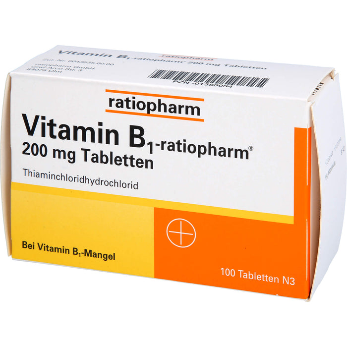 Vitamin B1-ratiopharm 200 mg Tabletten, 100 pcs. Tablets