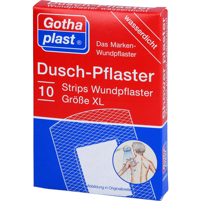 Gothaplast Duschpflaster Strips Wundpflaster Größe XL wasserdicht, 10 pcs. Patch