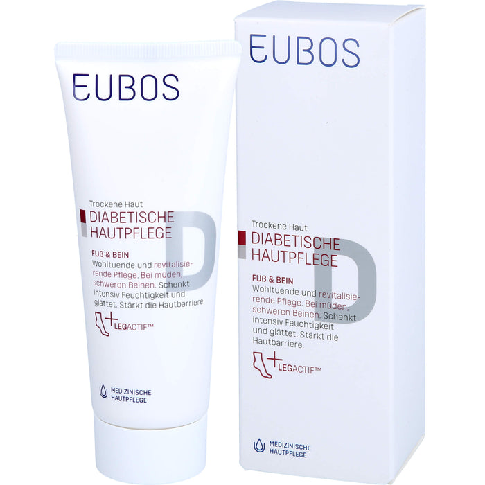 EUBOS Diabetische Haut Pflege Fuß + Bein, 100 ml Creme