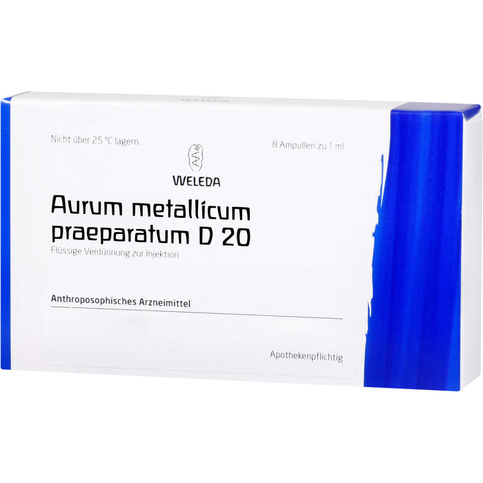 WELEDA Aurum metallicum praeparatum D20 flüssige Verdünnung, 8 pc Ampoules