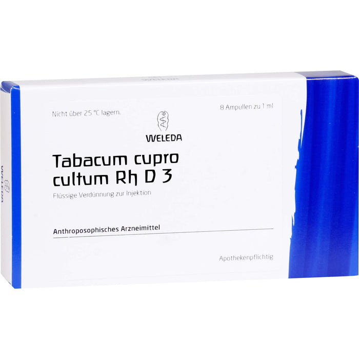 Tabacum Cupro cultum Rh D3 Weleda Amp., 8X1 ml AMP