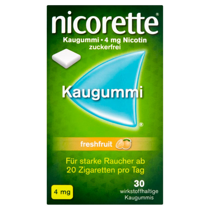 nicorette 4 mg freshfruit Kaugummi, 30 pc Gomme à mâcher