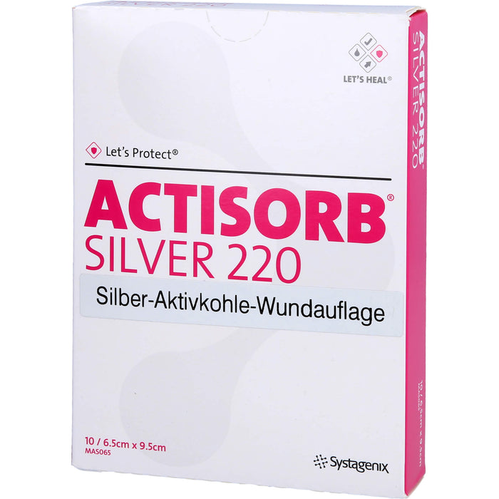ACTISORB 220 Silver 9,5x6,5cm steril, 10 St KOM