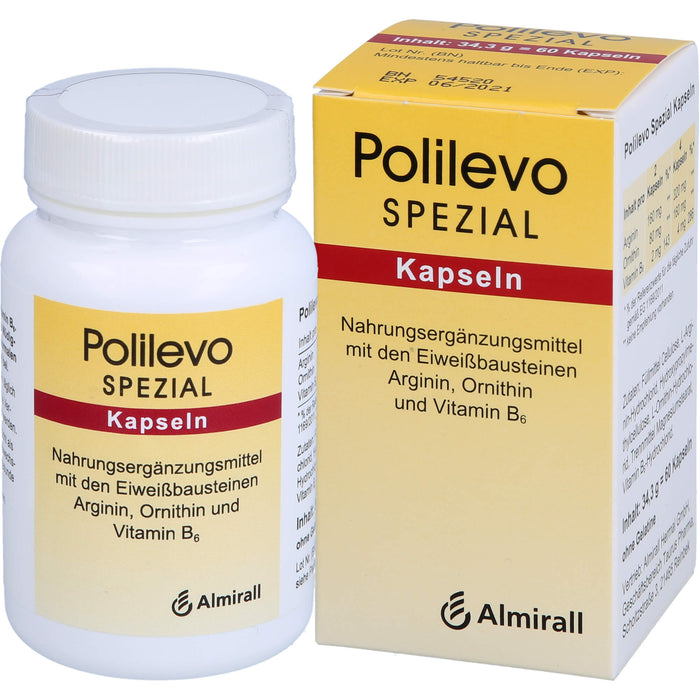 Polilevo spezial Kapseln mit Arginin, Ornithin und Vitamin B6, 60 pcs. Capsules