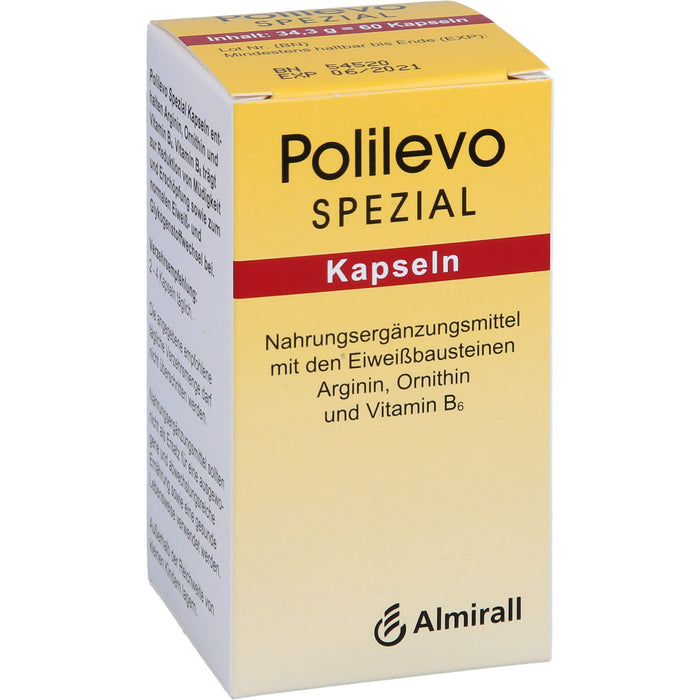 Polilevo spezial Kapseln mit Arginin, Ornithin und Vitamin B6, 60 pcs. Capsules