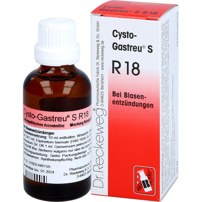 Cysto-Gastreu S R 18 Mischung bei Blasenentzündungen, 50 ml Lösung