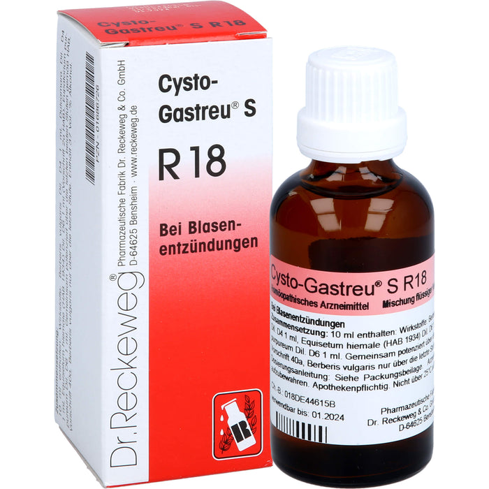 Cysto-Gastreu S R 18 Mischung bei Blasenentzündungen, 50 ml Lösung