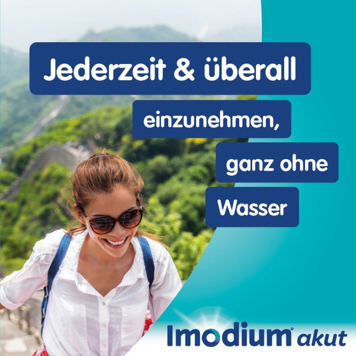 Imodium akut lingual Schmelztabletten bei akutem Durchfall, 6 pc Tablettes