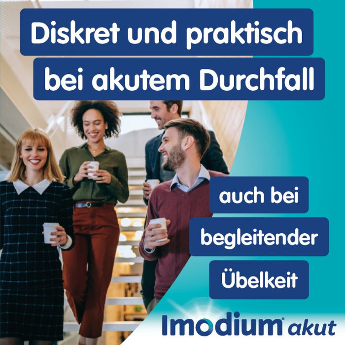 Imodium akut lingual Schmelztabletten bei akutem Durchfall, 6 St. Tabletten