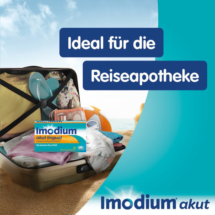 Imodium akut lingual Schmelztabletten bei akutem Durchfall, 12 pcs. Tablets