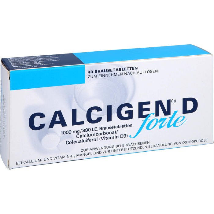 CALCIGEN D forte 1000 mg/880 I.E. Brausetabletten, 40 St BTA