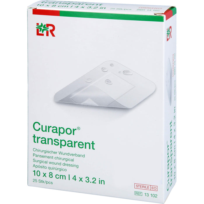 Curapor Wundverband steril 10x8cm transparent, 25 St VER