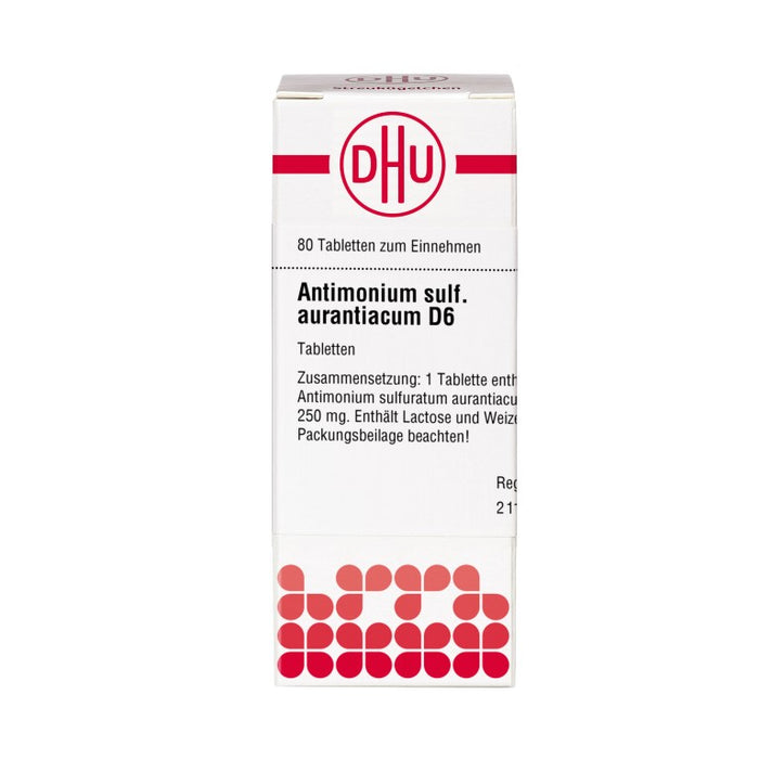 DHU Antimonium sulfuratum aurantiacum D6 Tabletten, 80 pc Tablettes