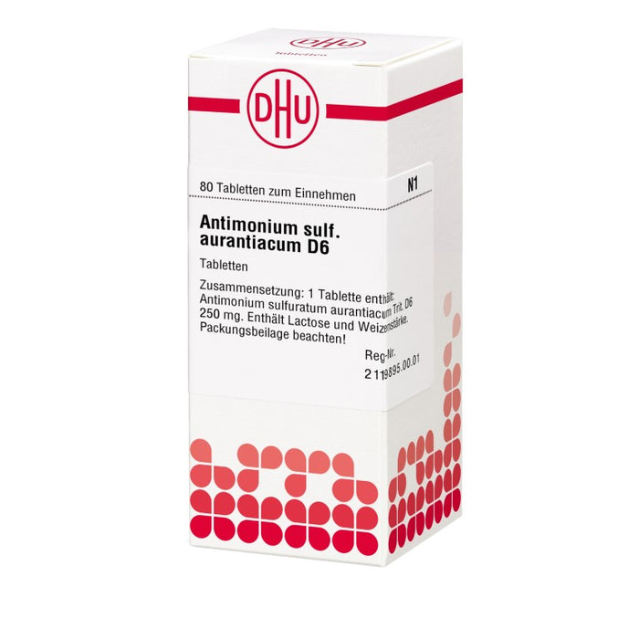 DHU Antimonium sulfuratum aurantiacum D6 Tabletten, 80 pcs. Tablets