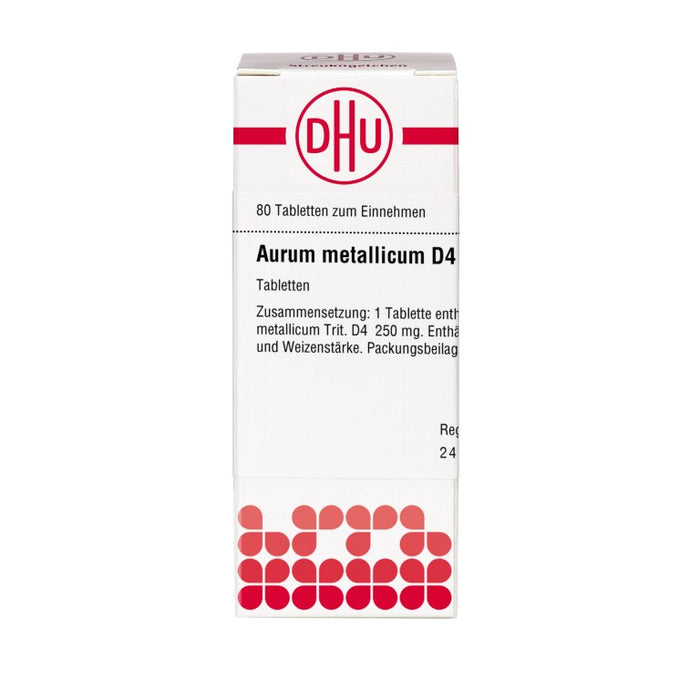 DHU Aurum metallicum D4 Tabletten, 80 St. Tabletten