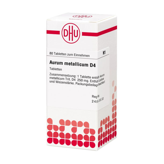 DHU Aurum metallicum D4 Tabletten, 80 St. Tabletten