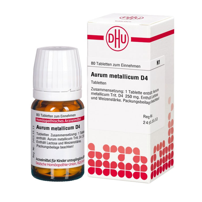 DHU Aurum metallicum D4 Tabletten, 80 St. Tabletten