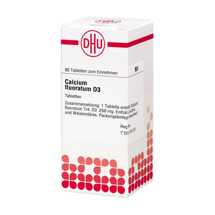 DHU Calcium fluoratum D3 Tabletten, 80 St. Tabletten